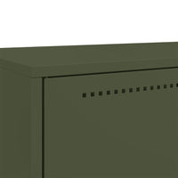 Credenza Verde Oliva 68x39x111,5 cm Acciaio Laminato a Freddo 846612