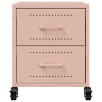 Comodini 2 pz Rosa 36x39x43,5 cm in Acciaio 846629