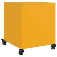 Comodini 2 pz Giallo Senape 36x39x43,5 cm in Acciaio 846633