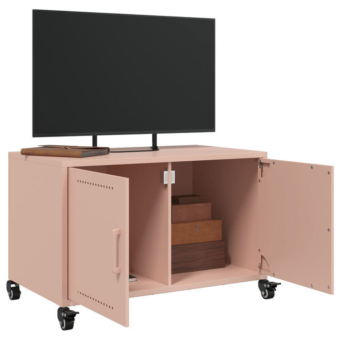 Mobile TV Rosa 68x39x43,5cm in Acciaio Laminato a Freddo 846639