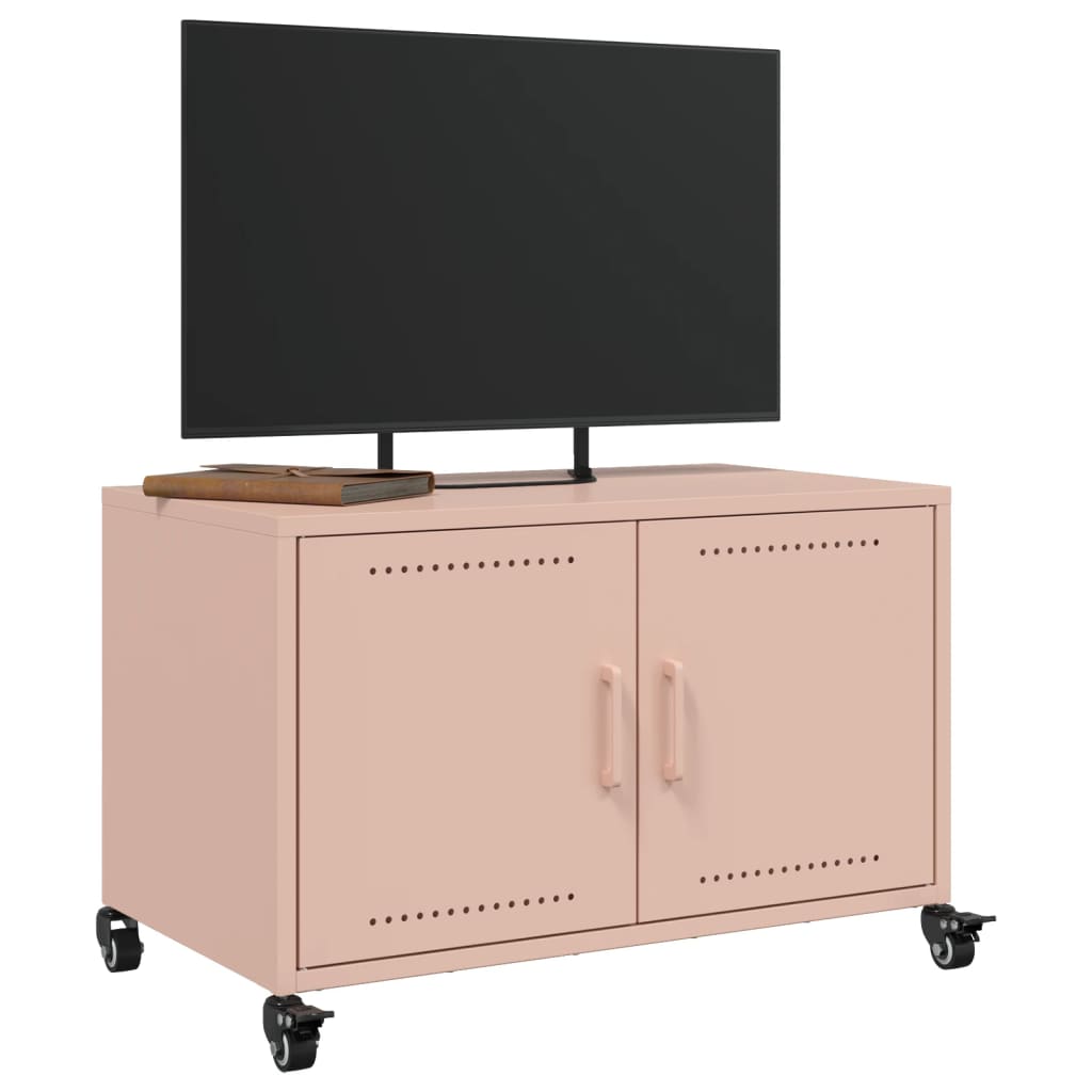 Mobile TV Rosa 68x39x43,5cm in Acciaio Laminato a Freddo 846639