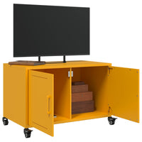 Mobile TV Giallo Senape 68x39x43,5cm Acciaio Laminato a Freddo 846641