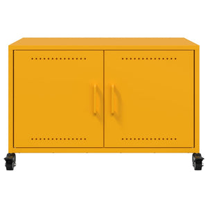 Mobile TV Giallo Senape 68x39x43,5cm Acciaio Laminato a Freddo 846641