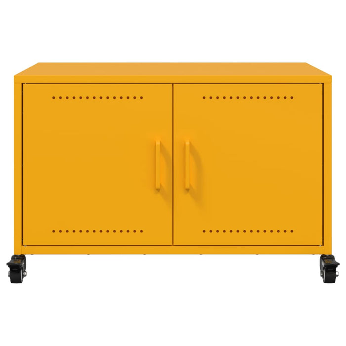 Mobile TV Giallo Senape 68x39x43,5cm Acciaio Laminato a Freddo 846641