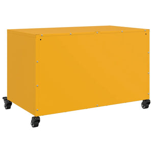 Mobile TV Giallo Senape 68x39x43,5cm Acciaio Laminato a Freddo 846641