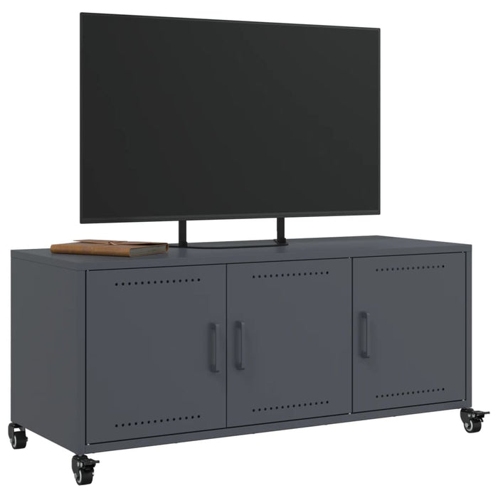 Mobile TV Antracite 100,5x39x43,5 cm Acciaio Laminato a Freddo 846646