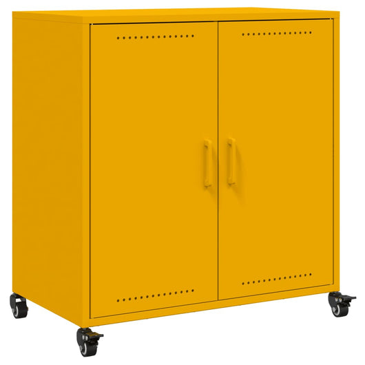 Credenza Giallo Senape 68,5x39x72 cm Acciaio Laminato a Freddo 846659