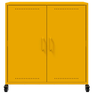 Credenza Giallo Senape 68,5x39x72 cm Acciaio Laminato a Freddo 846659