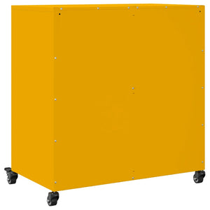 Credenza Giallo Senape 68,5x39x72 cm Acciaio Laminato a Freddo 846659