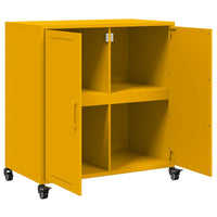 Credenza Giallo Senape 68,5x39x72 cm Acciaio Laminato a Freddo 846659