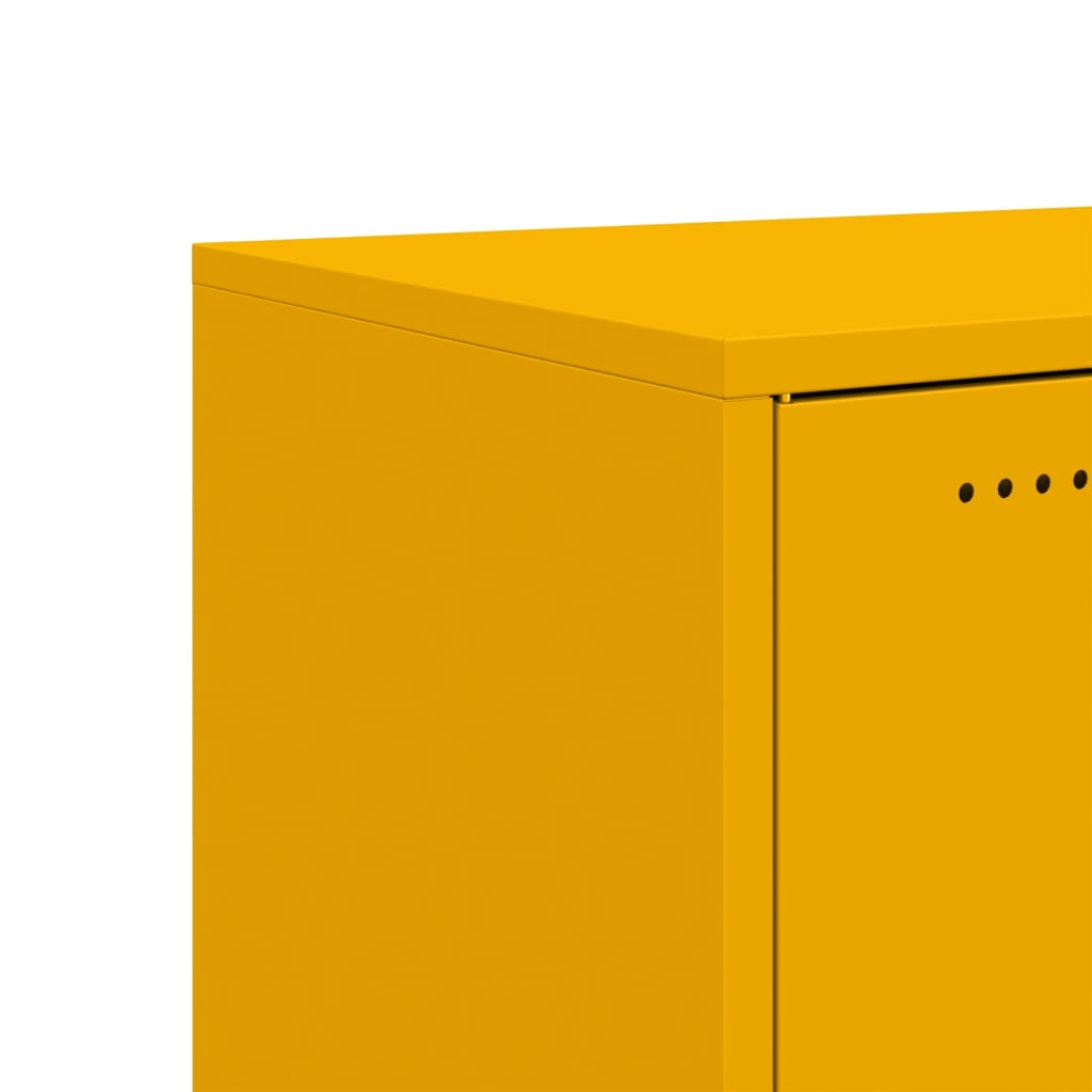 Credenza Giallo Senape 68,5x39x72 cm Acciaio Laminato a Freddo 846659