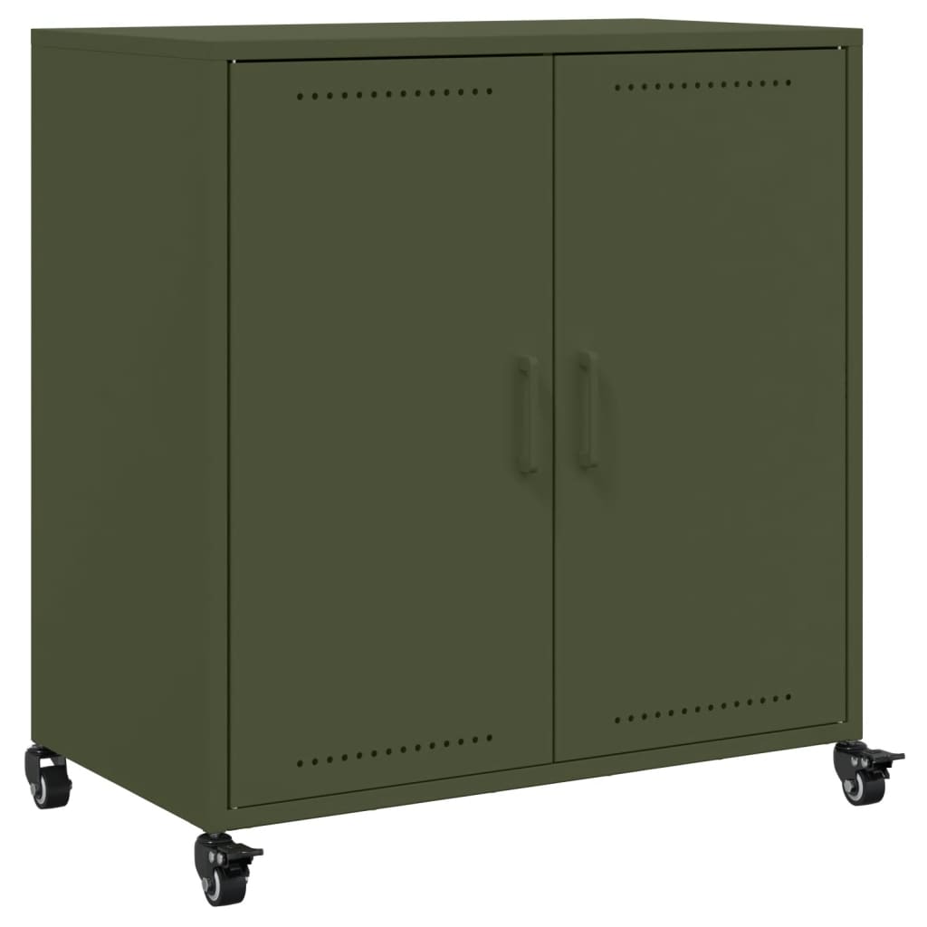 Credenza Verde Oliva 68,5x39x72 cm in Acciaio Laminato a Freddo 846660