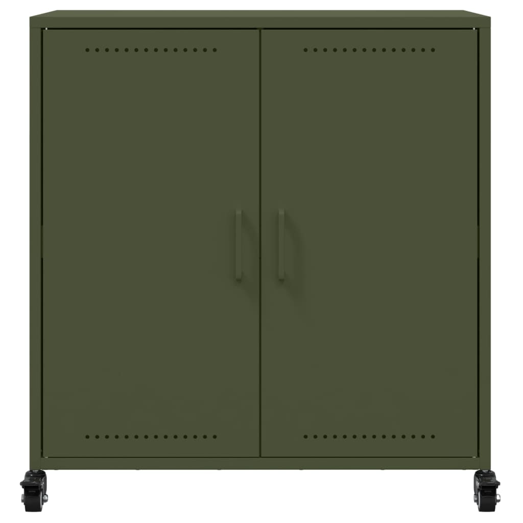 Credenza Verde Oliva 68,5x39x72 cm in Acciaio Laminato a Freddo 846660