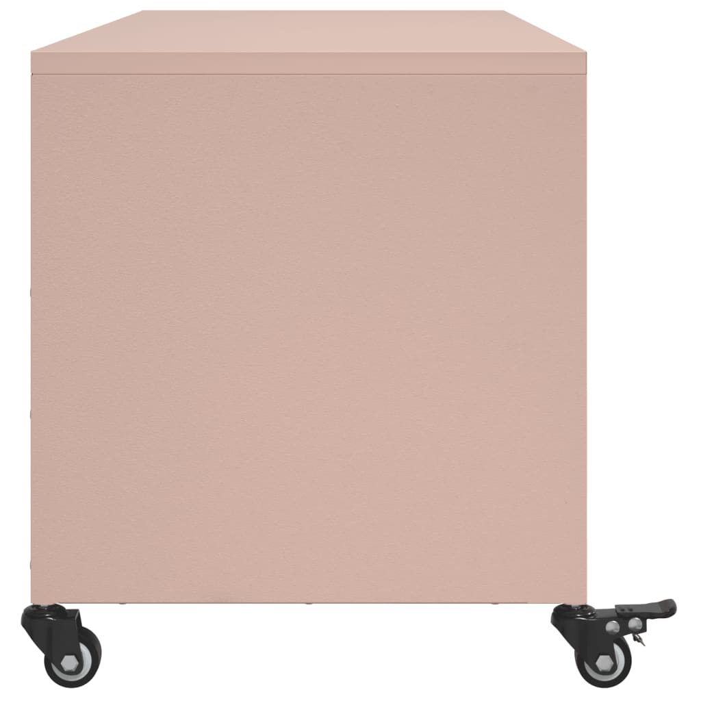 Mobile TV Rosa 100,5x39x43,5 cm in Acciaio Laminato a Freddo 846663