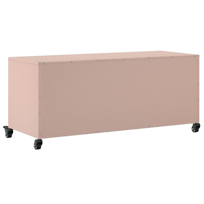 Mobile TV Rosa 100,5x39x43,5 cm in Acciaio Laminato a Freddo 846663