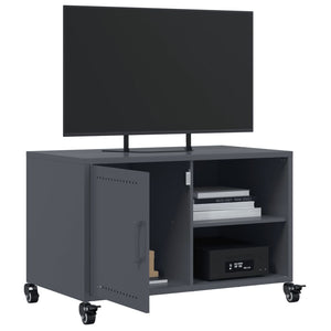 Mobile TV Antracite 68x39x43,5 cm in Acciaio Laminato a Freddo 846670