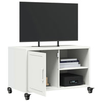 Mobile TV Bianco 68x39x43,5 cm in Acciaio Laminato a Freddo 846673