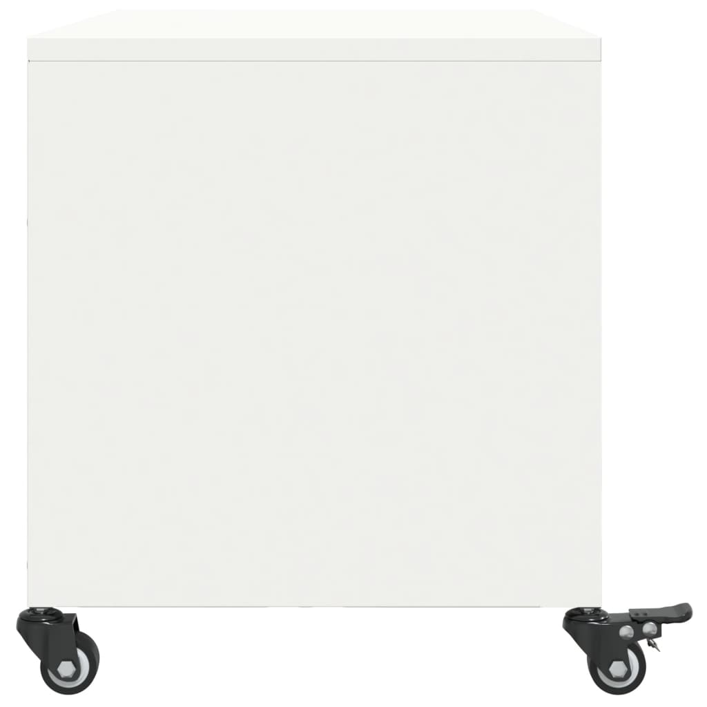 Mobile TV Bianco 68x39x43,5 cm in Acciaio Laminato a Freddo 846673