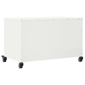 Mobile TV Bianco 68x39x43,5 cm in Acciaio Laminato a Freddo 846673