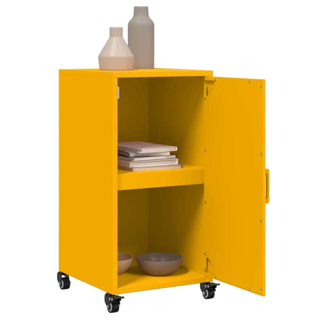 Credenza Giallo Antracite 36x39x72 cm Acciaio Laminato a Freddo 846677