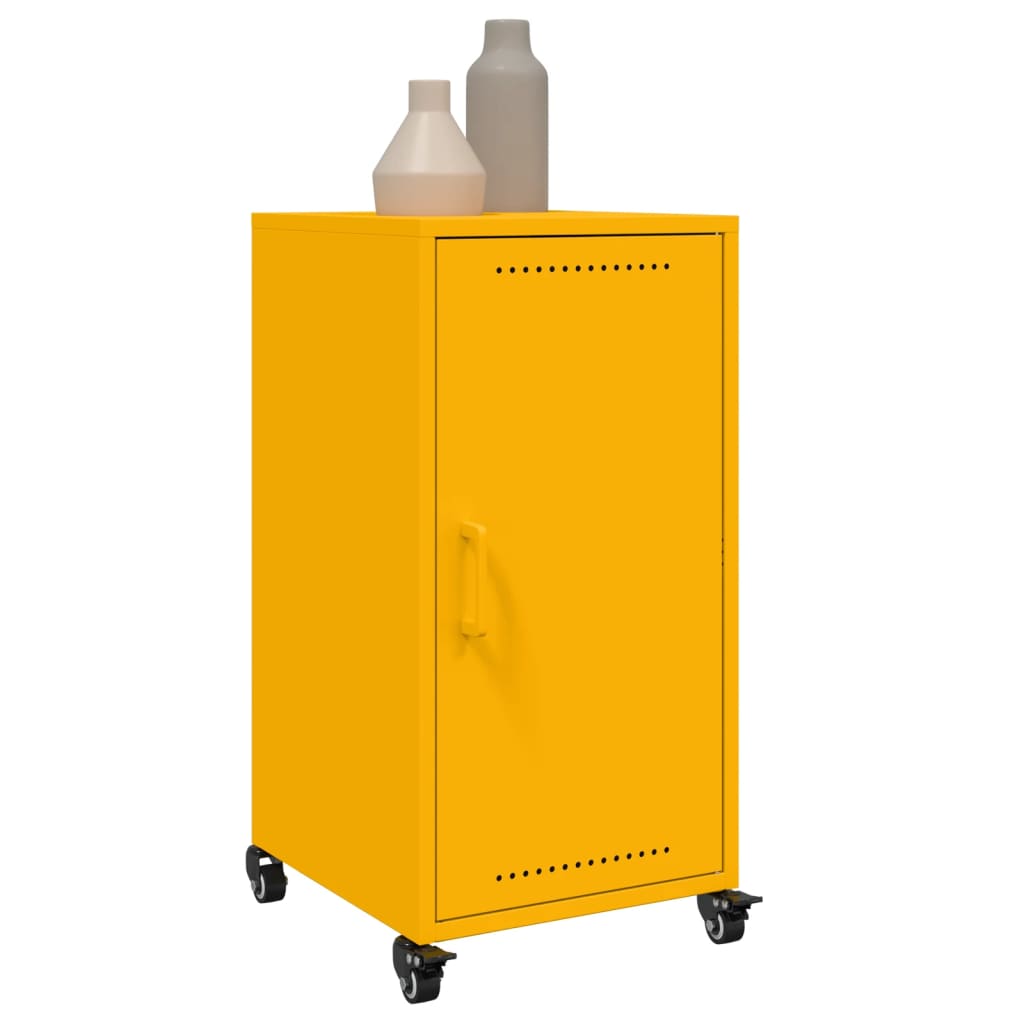 Credenza Giallo Antracite 36x39x72 cm Acciaio Laminato a Freddo 846677