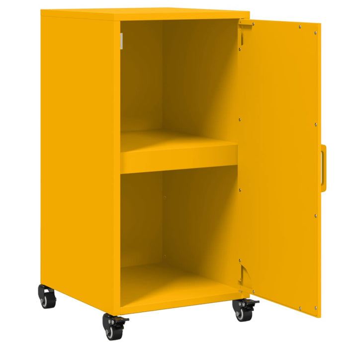 Credenza Giallo Antracite 36x39x72 cm Acciaio Laminato a Freddo 846677