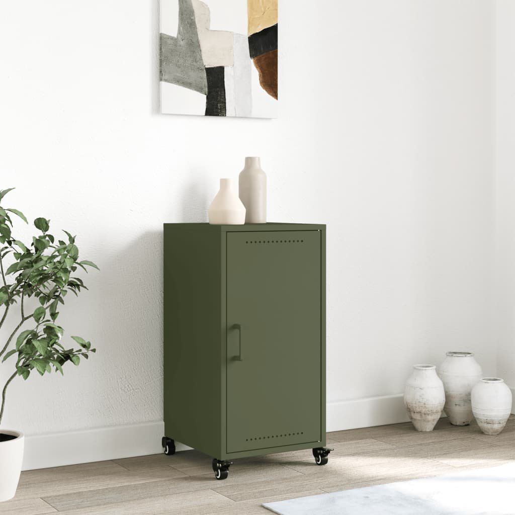 Credenza Verde Oliva 36x39x72 cm in Acciaio Laminato a Freddo 846678