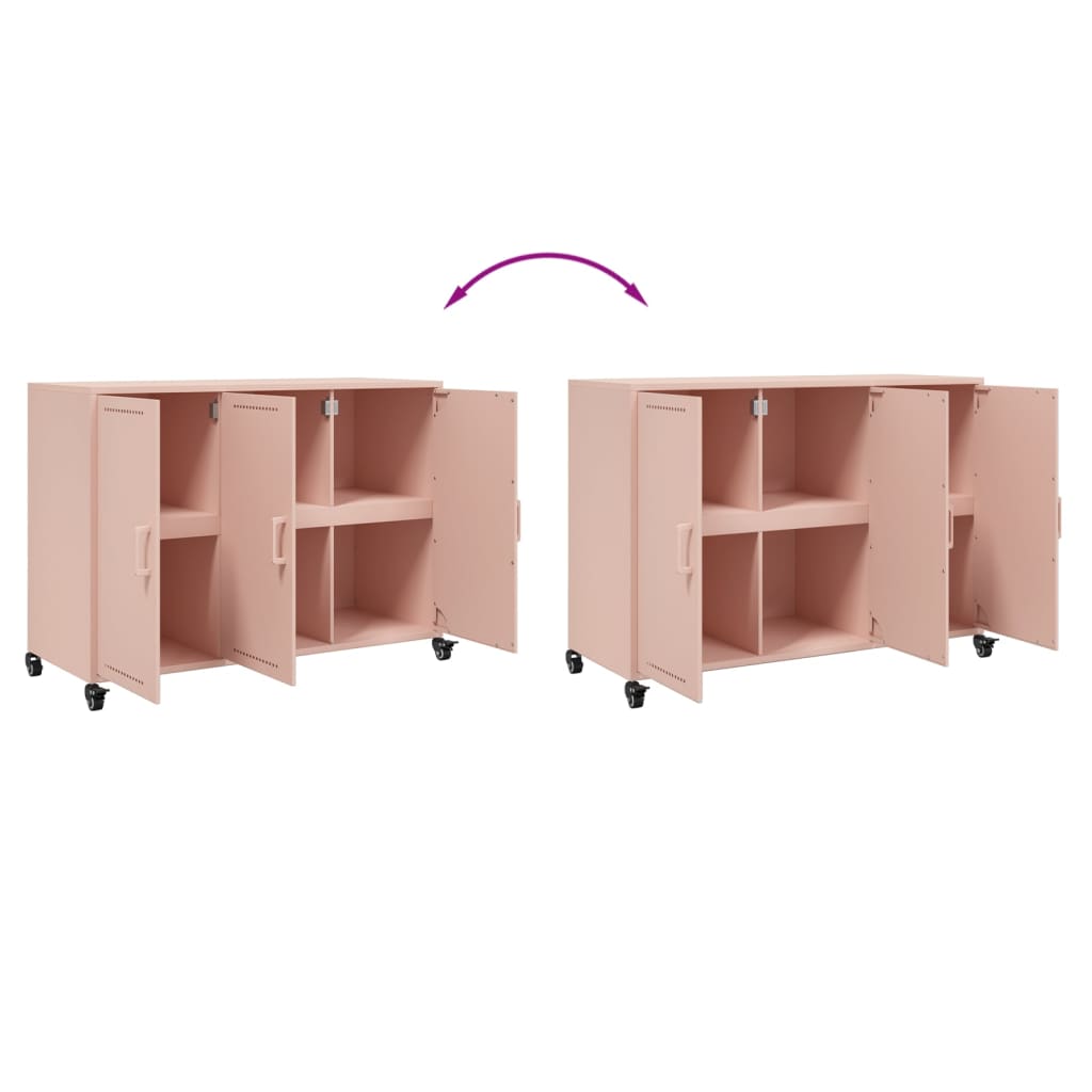 Credenza Rosa 100,5x39x72 cm in Acciaio 846681