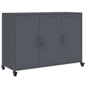 Credenza Antracite 100,5x39x72 cm in Acciaio Laminato a Freddo 846682