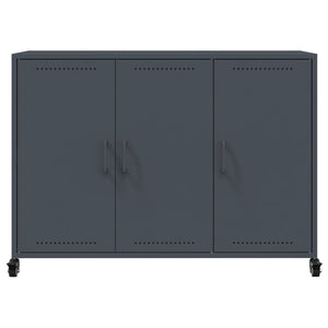 Credenza Antracite 100,5x39x72 cm in Acciaio Laminato a Freddo 846682