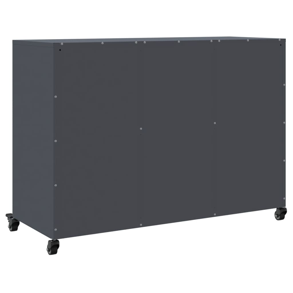 Credenza Antracite 100,5x39x72 cm in Acciaio Laminato a Freddo 846682