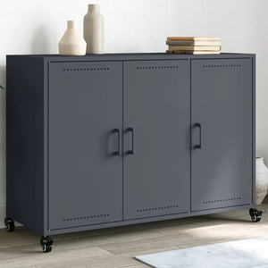 Credenza Antracite 100,5x39x72 cm in Acciaio Laminato a Freddo 846682