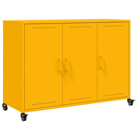 Credenza Giallo Senape 100,5x39x72 cm in Acciaio 846683