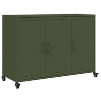 Credenza Verde Oliva 100,5x39x72 cm Acciaio Laminato a Freddo 846684