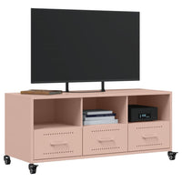 Mobile TV Rosa 100,5x39x43,5 cm in Acciaio Laminato a Freddo 846693