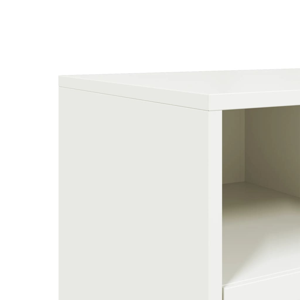 Mobile TV Bianco 100,5x39x43,5 cm in Acciaio Laminato a Freddo 846697