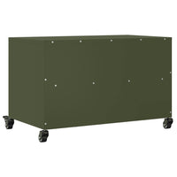 Mobile TV Verde Oliva 68x39x43,5cm in Acciaio Laminato a Freddo 846702