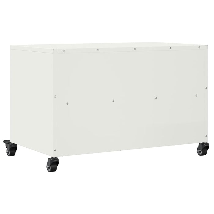 Mobile TV Bianco 68x39x43,5 cm in Acciaio Laminato a Freddo 846703