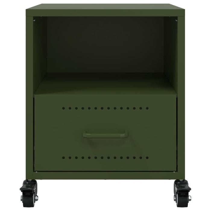 Comodini 2 pz Verde Oliva 36x39x43,5 cm in Acciaio 846713