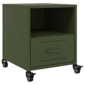 Comodini 2 pz Verde Oliva 36x39x43,5 cm in Acciaio 846713