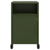 Comodini 2 pz Verde Oliva 36x39x59 cm in Acciaio 846725