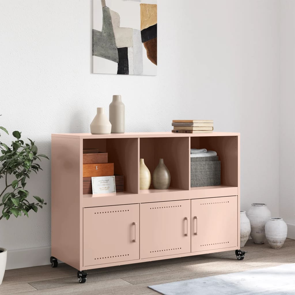 Credenza Rosa 100,5x39x72 cm in Acciaio Laminato a Freddo 846735