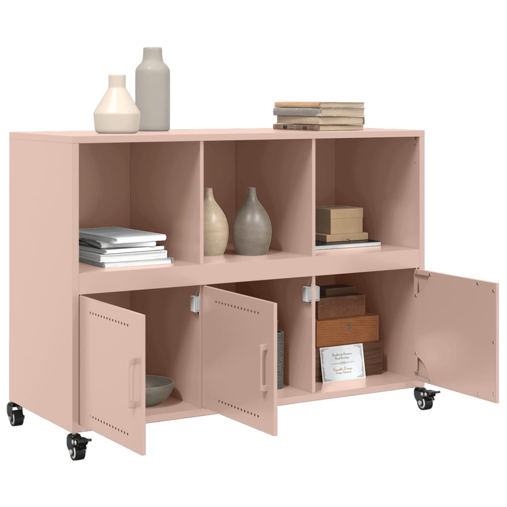 Credenza Rosa 100,5x39x72 cm in Acciaio Laminato a Freddo 846735