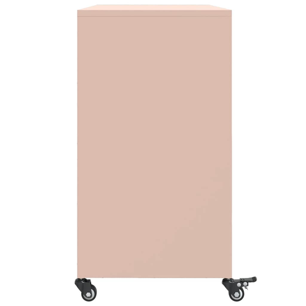 Credenza Rosa 100,5x39x72 cm in Acciaio Laminato a Freddo 846735