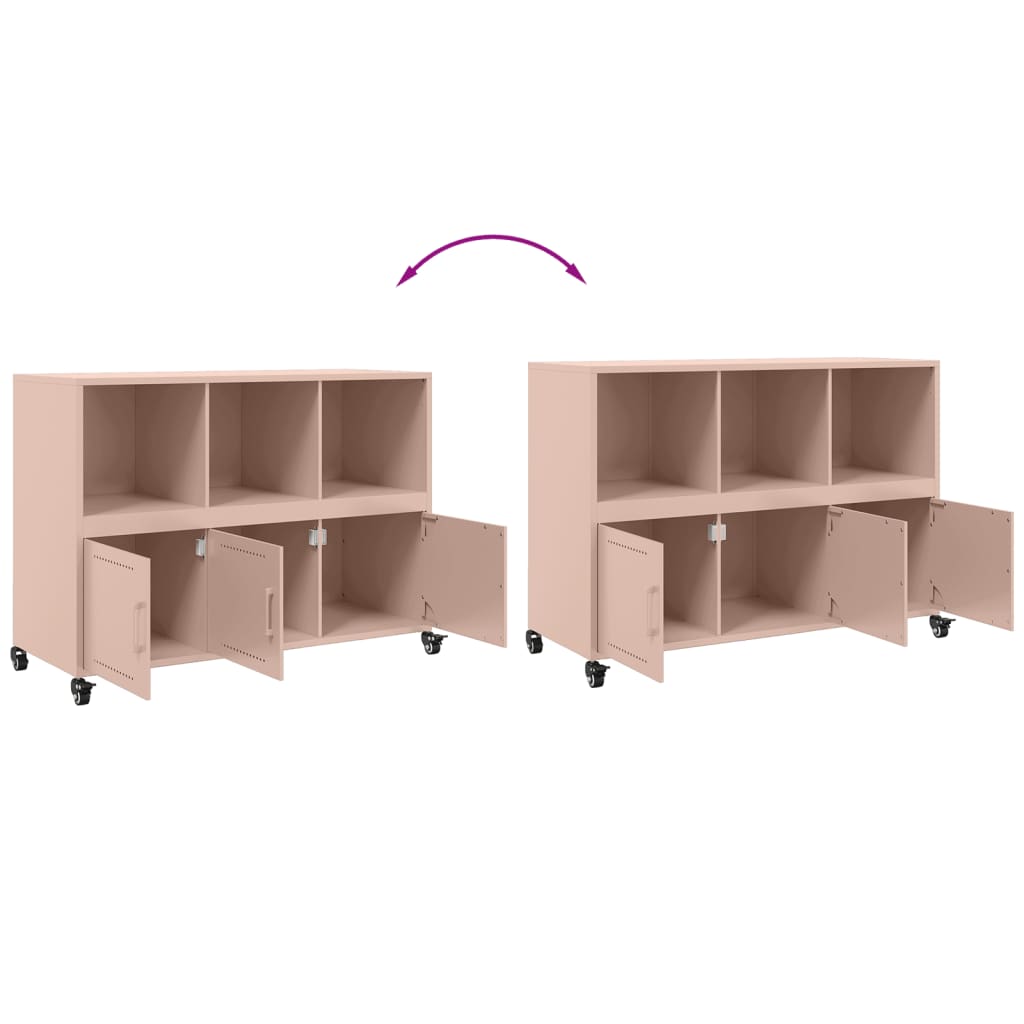 Credenza Rosa 100,5x39x72 cm in Acciaio Laminato a Freddo 846735