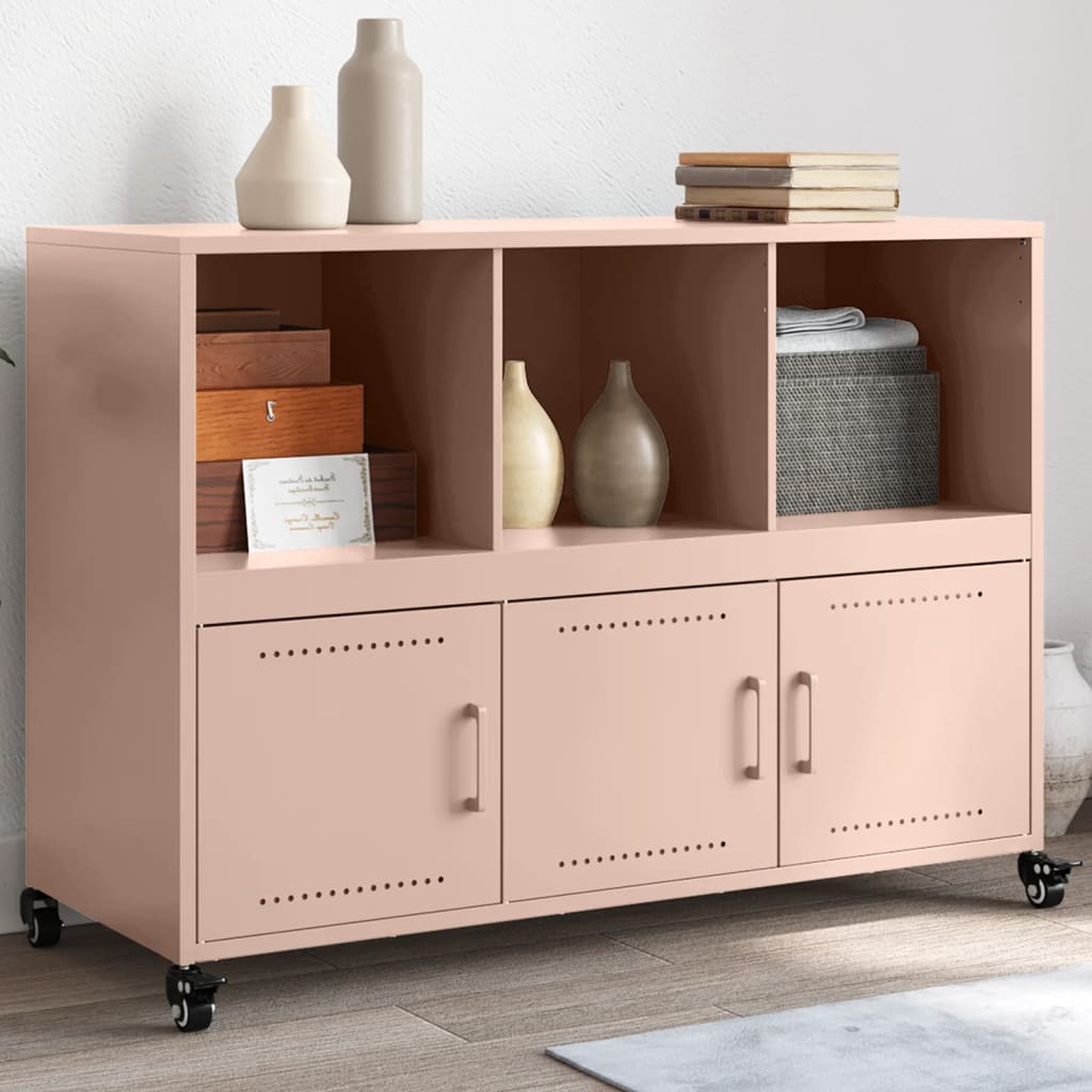 Credenza Rosa 100,5x39x72 cm in Acciaio Laminato a Freddo 846735