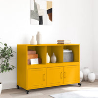 Credenza Giallo Senape 100,5x39x72 cm Acciaio Laminato a Freddo 846737