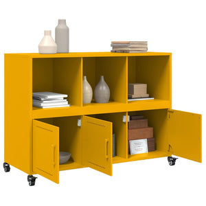 Credenza Giallo Senape 100,5x39x72 cm Acciaio Laminato a Freddo 846737