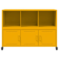 Credenza Giallo Senape 100,5x39x72 cm Acciaio Laminato a Freddo 846737