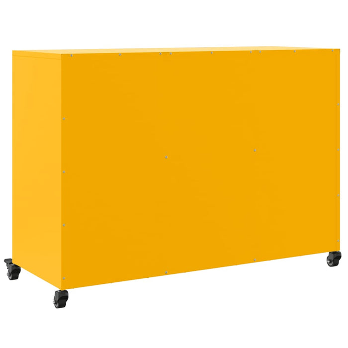 Credenza Giallo Senape 100,5x39x72 cm Acciaio Laminato a Freddo 846737